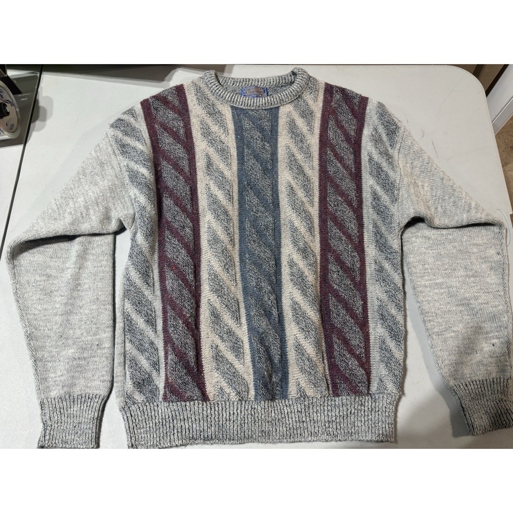 Vintage Pendleton Sweater‎ Virgin Wool 3D Men's Knit XL